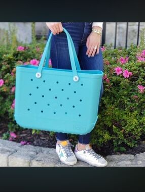 Bogg Bags Original M-Baby Bogg Bag in Turquoise and Caicos